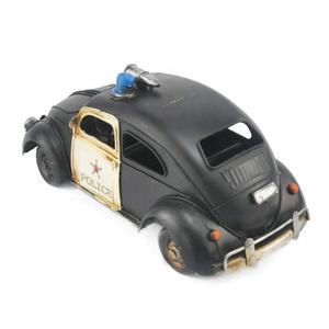 Noir Rétro Police Voiture Modèle Décoration Créative Bureau À Domicile Décor Vintage Souvenirs Faits À <span class=keywords><strong>La</strong></span> Main En Métal Embellissements Pour L'artisanat - Product Image 4