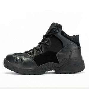 Lace-up Ankle Tactical <b>Boots</b> for Men-Summer/Winter Use Mesh Upper Rubber Outsole Outdoor Mountaineering Desert Safety - Product Image 4