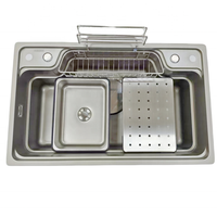 Évier de cuisine moderne multifonctionnel en acier inoxydable 304, évier Harbour avec accessoires et poste de travail, grand bac unique