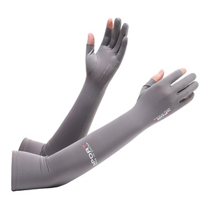 Manches de protection solaire anti-UV pour hommes et femmes, demi-doigts, pour sports de plein air, conduite, rafraîchissantes, en Spandex/Polyester - Product Image 3