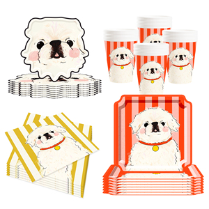 Juego de Vajilla para Fiesta de Perros DAMAI, Vajilla para Cumpleaños Infantiles, Incluye Platos de Papel, Servilletas, Manteles y Vasos para 8 Personas - Product Image 3