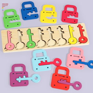 Premium Customizable Wooden Key Matching <b>Puzzle</b> Set Universal Design Stimulating Cognitive Skills Industry Trending Toy for Kids - Product Image 1