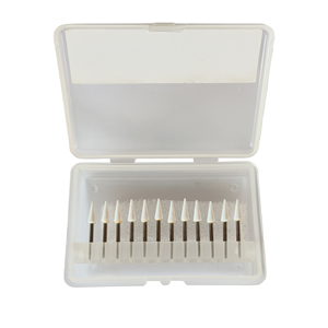 12 шт. CN1 Керамические шлифовальные насадки Белый камень Полировка Конус Мелкое зерно 1.6mm Хвостовик - Product Image 5