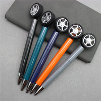 Nuevo Bolígrafo Creativo con Diseño de Rueda de Coche, Escritura Suave y Duradera, Multicolor, de Plástico, Novedoso, con Mecanismo de Giro, para Trabajos de Oficina