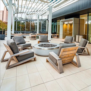 Muebles de Jardín Modernos, Sofá de Jardín para Hotel, Conjunto de Terraza Impermeable de Teca, Sofá de Jardín de Lujo - Product Image 2