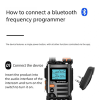 Ferramenta de Programação para Walkie Talkie Durável, Material ABS à Prova de Quedas, Dongle Programador de Frequência Sem Fio para Todos os Baofeng