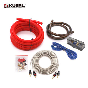Kit de cableado para amplificador KUERL, cable de alimentación y tierra de aluminio revestido de cobre de 2GA para audio de coche, fácil instalación para conexión de amplificador de coche. - Product Image 2