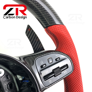 Volant en fibre de carbone personnalisé pour Mercedes Benz C300 GLC X253 C253 W211 W221 W222 E63 <span class=keywords><strong>AMG</strong></span> C63 W212 W205 W204 W213 2012-2021 - Product Image 3