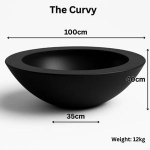 Maceta de cerámica con curvas Chubby Ring, maceta personalizable para balcón e interior de cactus suculentos - Product Image 6