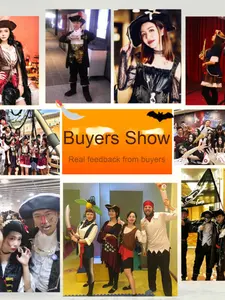 Costume d'Halloween pour Hommes Femmes Sexy Pirates Caribbean TV Character Inspired Adult Masquerade Performance Dress Featuring Cloak - Product Image 3