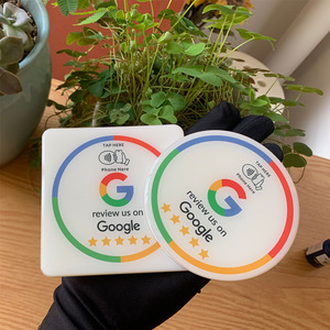 ตัวอย่างฟรี ป้ายรีวิว <span class=keywords><strong>Google</strong></span> แบบ PVC อีพ็อกซี่ พร้อม NFC เมนูโซเชียลมีเดีย สติ๊กเกอร์รีวิว <span class=keywords><strong>Google</strong></span> - Product Image 4