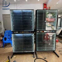 Vitrine de présentation de cartes à collectionner verrouillable Hangyi avec éclairage LED, présentoir de sol pour magasin TGC, armoire de présentation de cartes sportives gradées, vitrine Pokémon