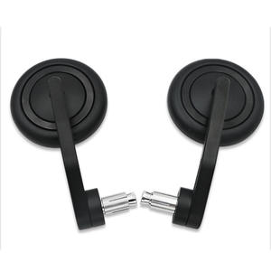 <span class=keywords><strong>Cafe</strong></span> <span class=keywords><strong>Racer</strong></span> Accessoires Bar End Rétroviseurs <span class=keywords><strong>de</strong></span> moto universels 7/8 "Rond Noir Cercle Côté Rétroviseur <span class=keywords><strong>Guidon</strong></span> Bar End Mirror - Product Image 3