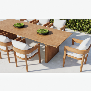 Đồ Nội Thất Bằng Gỗ Rắn Sang Trọng Đồ Nội Thất Bằng Gỗ Tếch Bộ Đồ Ăn Lớn Bàn Ăn Bằng Gỗ Tếch Rắn Với <span class=keywords><strong>8</strong></span> Ghế - Product Image 1