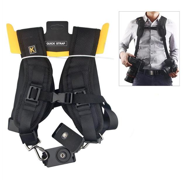 Factory Wholesale Quick Release Double Shoulder Harness Soft Pad Decompression Foam Camera Shoulder Strap Belt for Photography