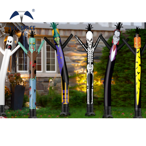 Design personalizado dançarinos de ar inflável tubo homem halloween tema fantasma 10ft 12ft alta wacky acenando inflável dança tubo cara - Product Image 1