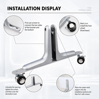 Base de support réglable pour cloison mobile de 1 à 6 cm d'épaisseur, support de séparateur de bureau pour écran de séparation de pièce, écran pliant pour entrée