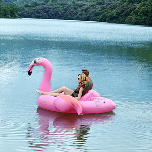 Thiết kế đẹp 2 người cơ giới Inflatable Flamingo hồ bơi Float cho kỳ nghỉ hè - Product Image 3