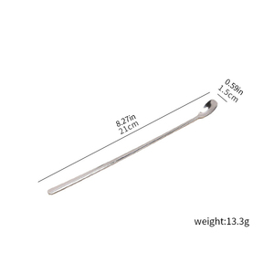 Vente en gros de couverts de luxe durables polis miroir à long manche pour bar, fête, fourchette à fruits, cuillère à dessert en acier inoxydable - Product Image 6