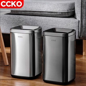 CCKO CK9913 Dustbin Garbage Can Rubbish Bin Trashcan Dust Bin Waste Bin Trash Can without Lid Household Stainless Steel 7L