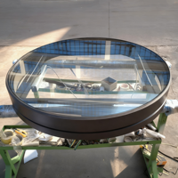 Dôme de toit coulissant magnétique en alliage d'aluminium 6063-T5, en acier inoxydable de première qualité, style postmoderne, avec isolation thermique en fibre de verre