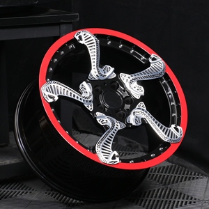 Jantes en alliage de 17, 18, 19, 20, 21, 22 pouces, design simulé en deux parties, roue de voiture de tourisme, roues forgées Cobra à cinq branches personnalisées - Product Image 1