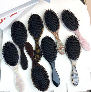 Fashionable Mini Handle Portable Cellulose Acetate Geometric <b>Hair</b> Brush <b>Combs</b> Cute Air Cushion <b>Comb</b> - Product Image 1