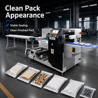 Machine d'emballage automatique de sacs pour articles de première nécessité, enveloppeuse horizontale avec système de scellage à couteau rotatif
