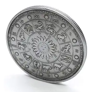 Monedas conmemorativas de latón antiguo personalizadas, monedas coleccionables de doble cara
