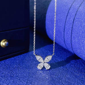 Collier Pendentif Élégant pour Femme en Diamant de Laboratoire Plaqué Rhodium Or Rose Or Blanc Argent Luxe Designer Hip Hop - Product Image 6