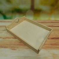 Herzförmiges Holz-Serviertablett mit Griffen für Frühstück, Wohnzimmer, Badezimmer, Schmuck oder Taschen