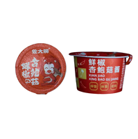 Groothandel OEM Chili Champignon Saus Mini Jelly Cup Klaar om te eten Champignonbrokjes voor afhaalrestaurants Diepvriesvoedsel Rijstnoedels
