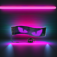 Nouveau camion diable yeux panneau Led avec prise Usb voiture pare-brise Flexible Led affichage Flex écran animé remorque Auto lumières 5v 12v