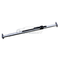 Barre de stabilisation de charge robuste en aluminium/acier réglable de 93 à 107 pouces pour système E-Track, couleur argent/noir, pour le contrôle du chargement