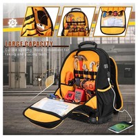 Mochila Portaherramientas de Trabajo Pesado para Contratista, Kit Portátil Robusto con Múltiples Bolsillos para Pintura