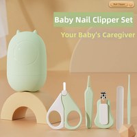 Nouvel Arrivage – Kit de Manucure Professionnel Classique en Acier Inoxydable pour Bébé, Anti-Pincement, pour Nouveau-né et Nourrisson, avec Étui en Plastique