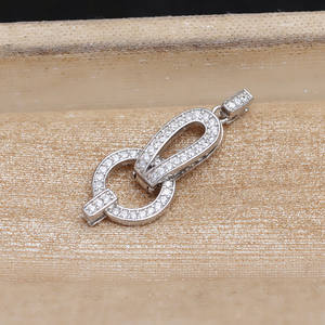 Hebilla de Collar de Plata S925 de Una Sola Hilera, Collar de Cuentas Pequeñas 5733, Accesorios de Joyería Chapados para Reparación y Diseños Personalizados - Product Image 2