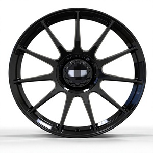 Jantes en alliage forgé Hyper Black personnalisées 5*114.3 pour voiture, état neuf, matériau aluminium, ET 45mm/35mm pour Ford Mustang - Product Image 4