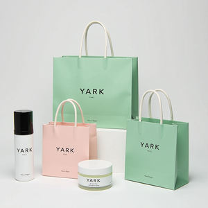 Custom Printed High-quality Thick Kraft Bag Take Away Paper Bag Recyclable Shopping Paper Bag With <b>Ribbon</b> Handle - Product Image 1