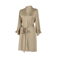 Vêtements de nuit de luxe pour femmes Robe en satin Vêtements de nuit en soie pour femmes Robe de mariée Manches Lotus