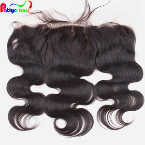 Frontale dell'onda del corpo 13x4 13x6 Pre sbiancato Pre pizzicato pizzo frontale capelli grezzi pizzo trasparente o chiusura frontale in pizzo HD da orecchio a orecchio - Product Image 2