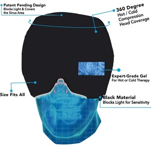 Máscara de Gel Refrescante para Ojos con Bolsa Elástica para Alivio de Migrañas, Compresa Fría, Uso en las Cuatro Estaciones - Product Image 3