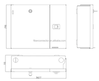 Double Door Wall Mount Fiber Optic Patch Panel Distribution Box 96 LC 4LGX Terminal Wall-Mounted Optical Equipment