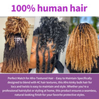 Vente en Gros de Cheveux Humains Afro Kinky Remy en Vrac pour Dreadlocks et Extensions, Cheveux Afro Kinky en Vrac pour Tresses Passion Twist