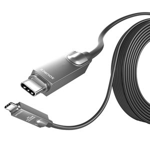 Cable <span class=keywords><strong>USB</strong></span> AOC <span class=keywords><strong>C</strong></span> Largo de 8K, 5m 10m <span class=keywords><strong>15m</strong></span> 20m, <span class=keywords><strong>USB</strong></span> 3.2 Gen2 40Gbps PD60W Tipo-<span class=keywords><strong>C</strong></span>, Cable <span class=keywords><strong>USB</strong></span> de Fibra Óptica 4K/120Hz 10Gbps - Product Image 1