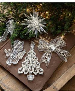 Pendentifs de Noël en acrylique transparent en gros, motif ange de glace en cristal, décorations suspendues pour la maison et les fêtes - Product Image 3