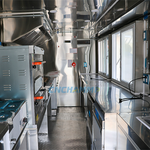 Chammp New Trend Mobile Food Trailer Voll ausgestattete Küche Street Coffee Cart BBQ Food Kiosk Langlebiges Fiberglas Aluminium - Product Image 6