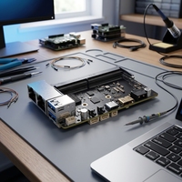 Kit de développement IA Jetson Orin NX 16 Go avec mini-boîtier en alliage d'aluminium usiné CNC pour l'apprentissage machine et l'informatique de pointe