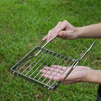 6.7x6. 7-inci Coal Bed Charcoal Fire Grind Grill Grates pengganti Stainless Steel untuk barbekyu multifungsi memasak di luar ruangan