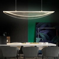 Lustre moderne de luxe à LED pour restaurant, salon, salle à manger, villa - Éclairage intérieur personnalisable pour salle à manger